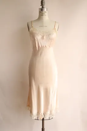 Vintage 1950s Trillium Underthings Pink Silk and Rayon Slip