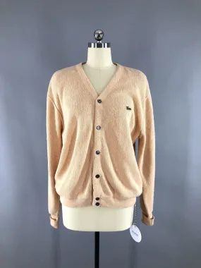 Vintage 1960s IZOD Cardigan Sweater / Apricot Peach