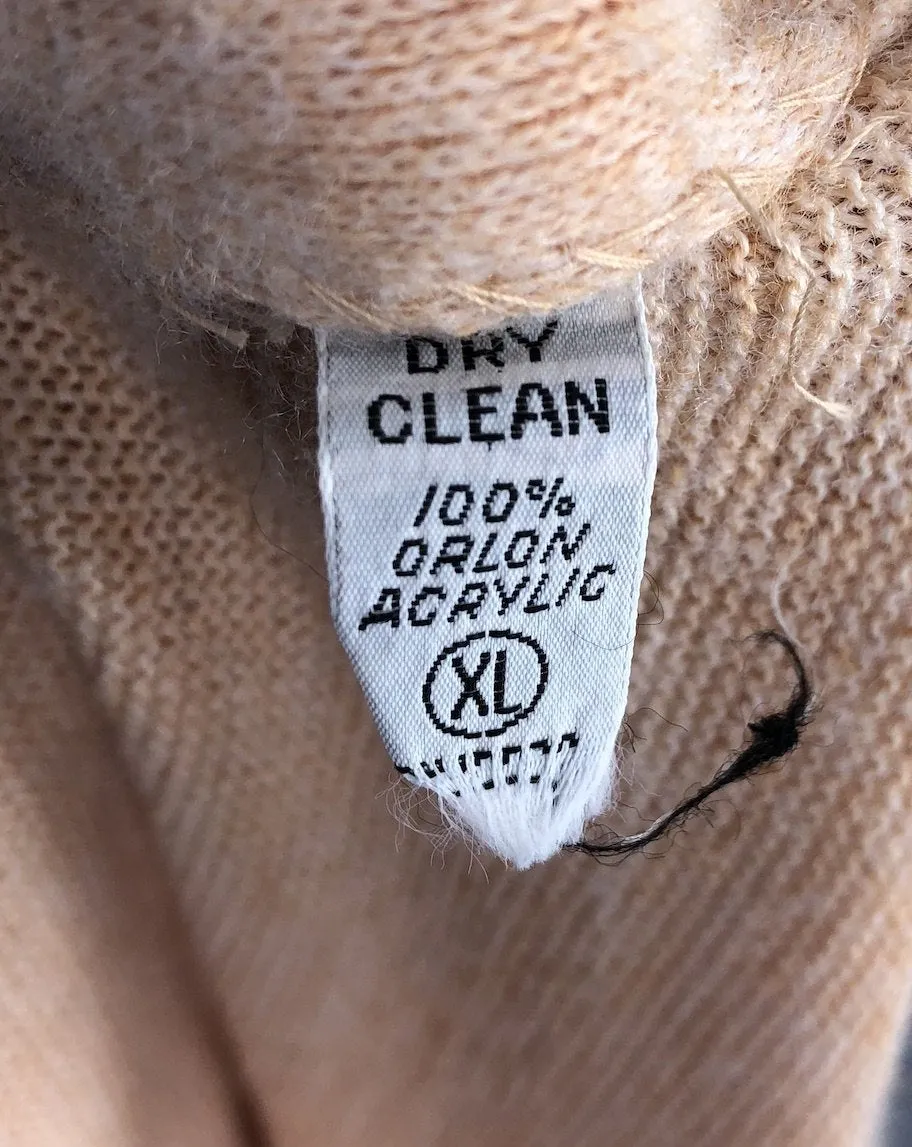 Vintage 1960s IZOD Cardigan Sweater / Apricot Peach