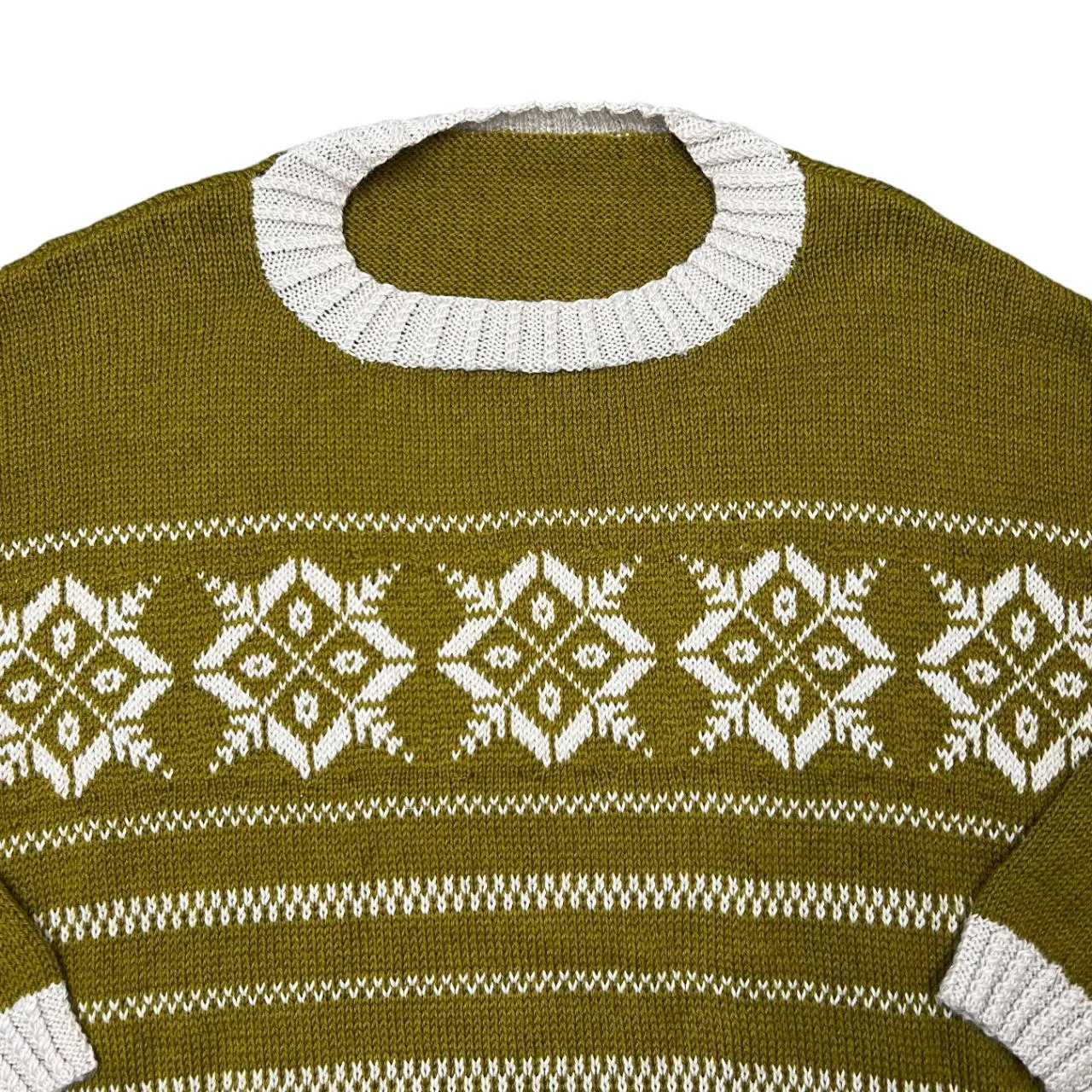 Vintage 90's Abstract Patterned Knit Crewneck Sweater Jumper