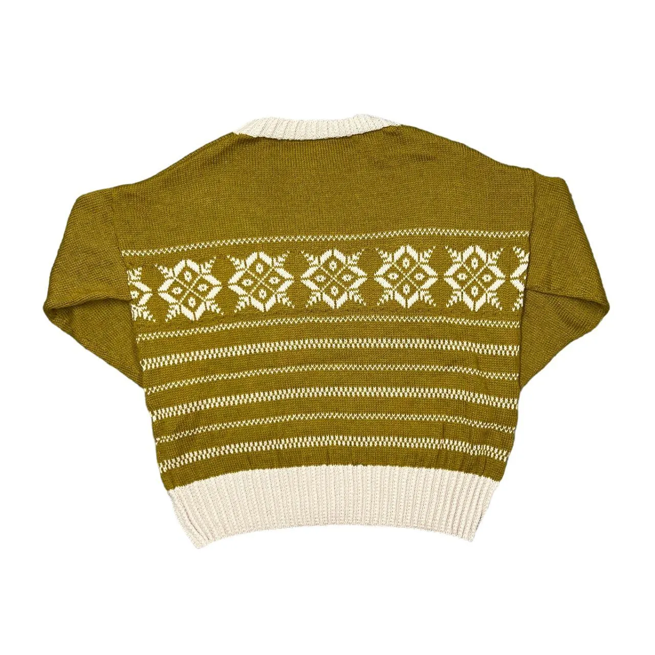 Vintage 90's Abstract Patterned Knit Crewneck Sweater Jumper