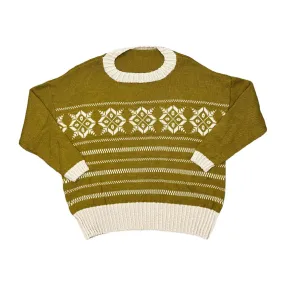 Vintage 90's Abstract Patterned Knit Crewneck Sweater Jumper