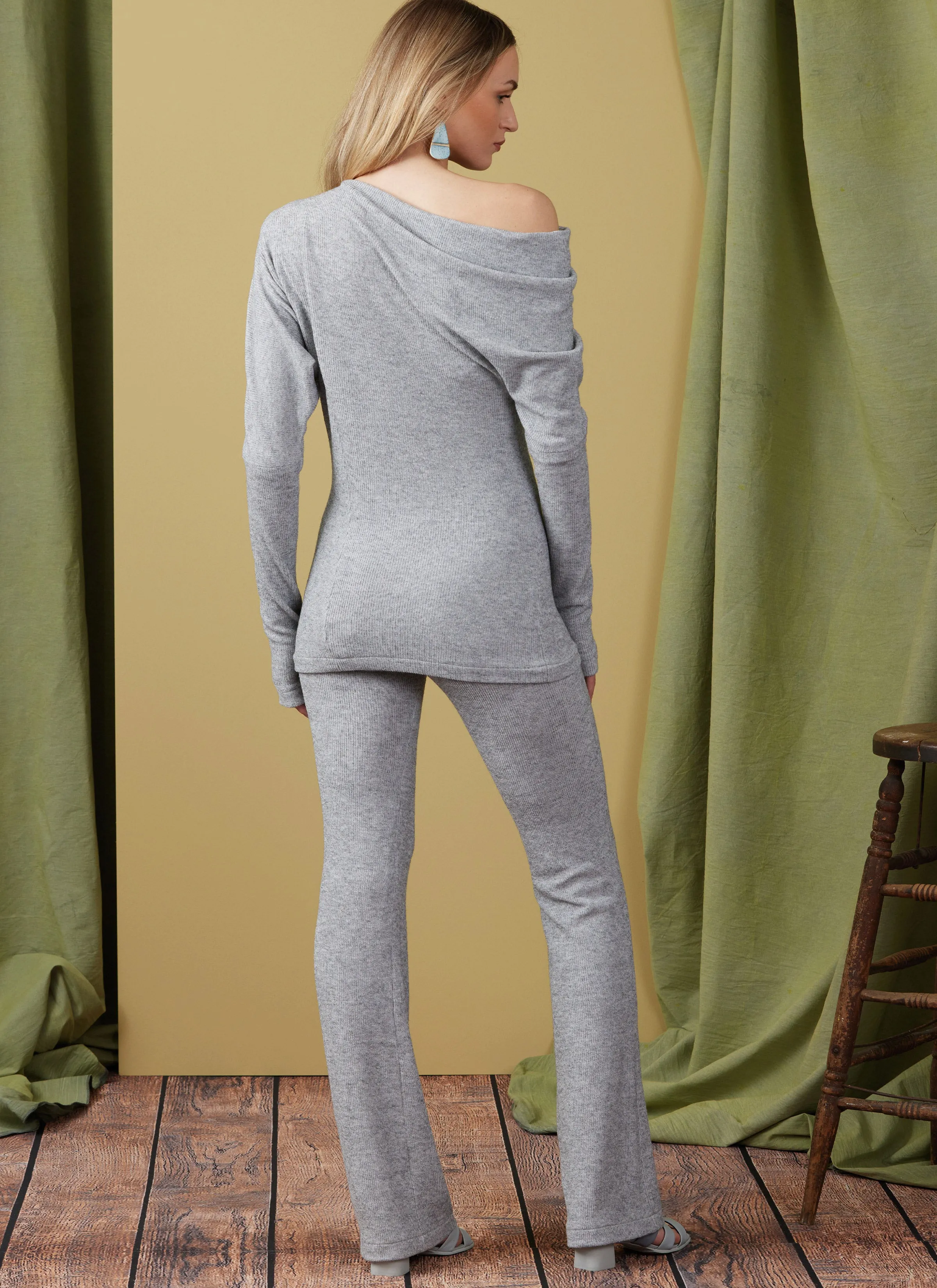 Vogue Sewing Pattern 1929 Knit Top, Dress and Pants