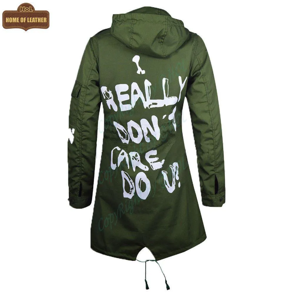 W007 Melania Trump Jacket Graffiti Printed Coat I really don't care, do u?