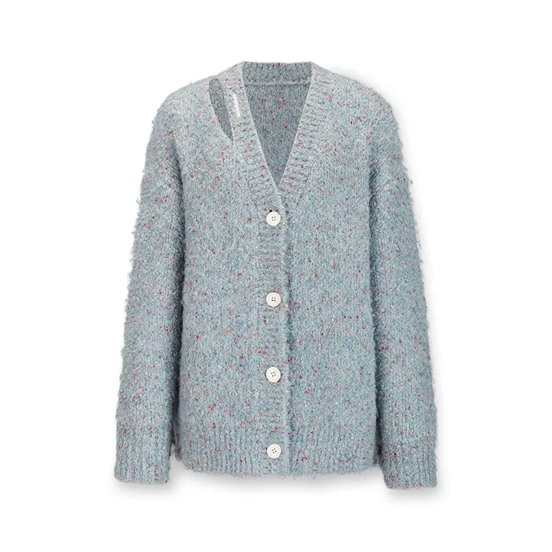 Woven Sea Sparkling V-neck Sweater Cardigan