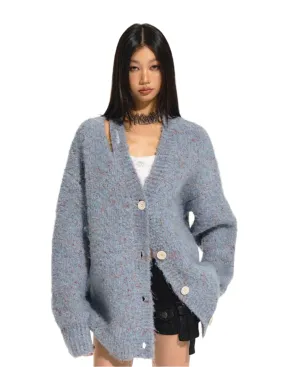Woven Sea Sparkling V-neck Sweater Cardigan