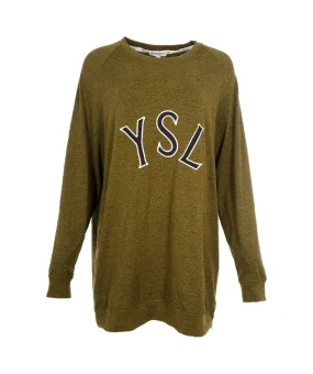 YSL Dark Green Logo Crewneck Jumper  ALL0561