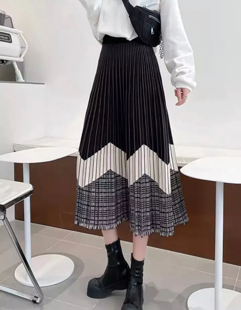 Zig-Zag Striped Skirt